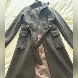 Sisley Brown Belted Wool Coat